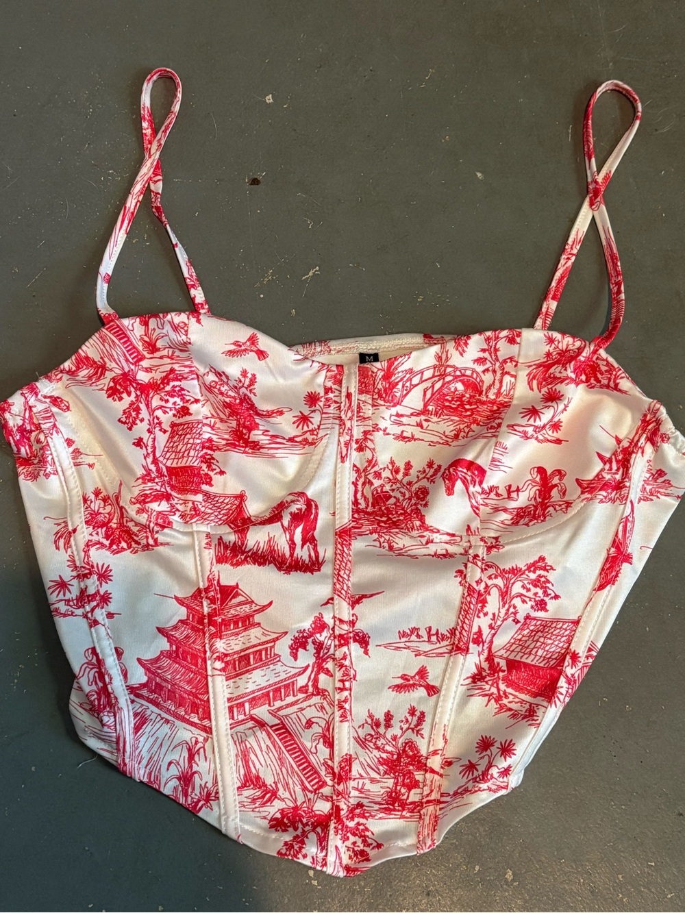 Red Corset Tank Top